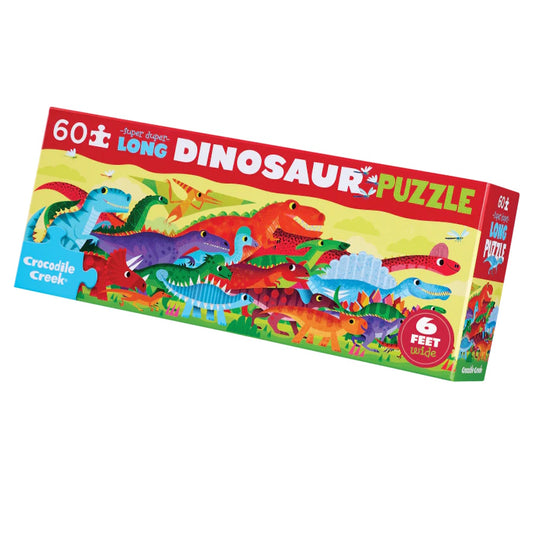 Crocodile Creek 60 Piece Super Duper Long Puzzle - Dinosaur