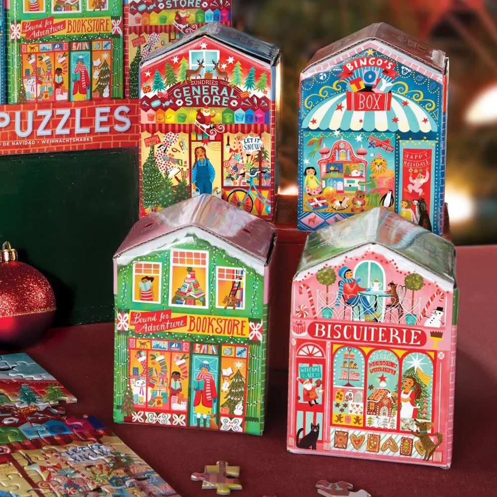 eeBoo Christmas Market 100 Piece Puzzle - Assorted