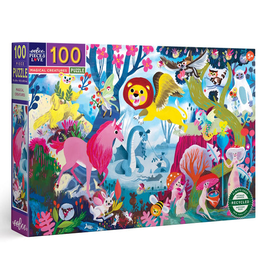 eeBoo Magical Creatures 100 Piece Puzzle