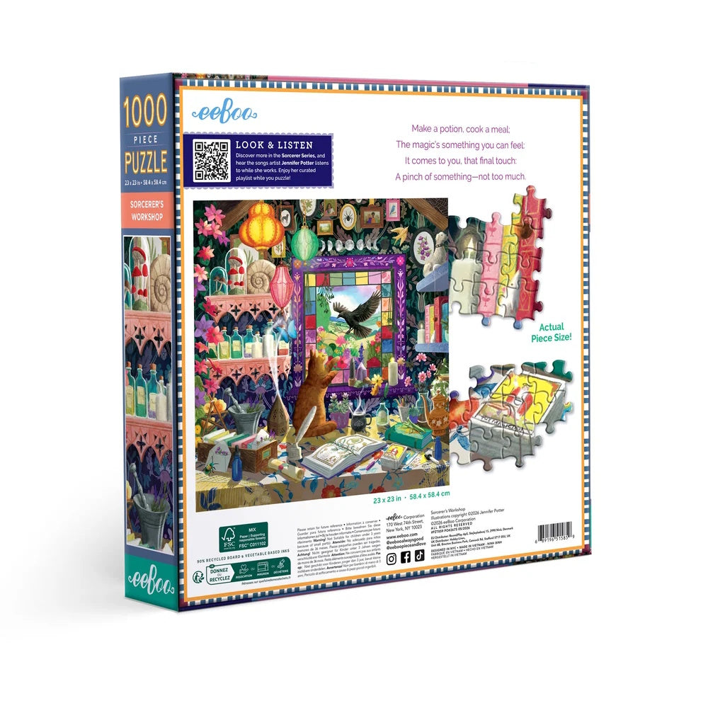 eeBoo 1000 Piece Puzzle - Sorcerer's Workshop