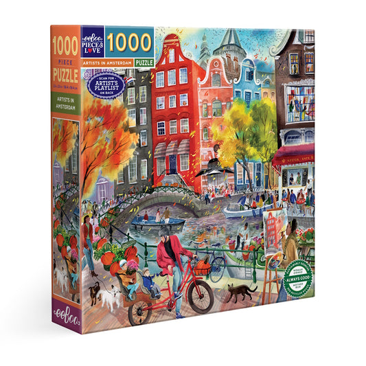 eeBoo 1000 Piece Puzzle - Artists in Amsterdam