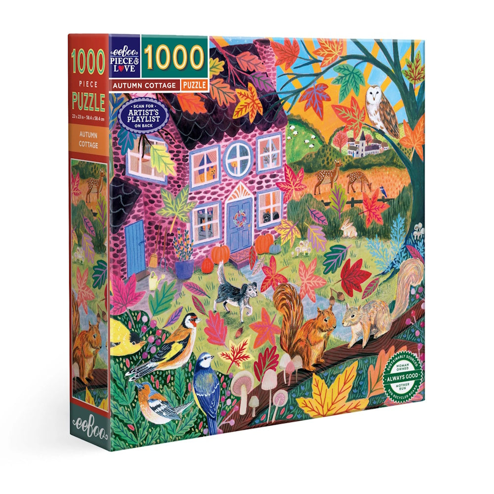eeBoo 1000 Piece Puzzle - Autumn Cottage