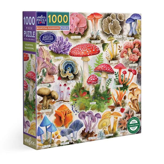 eeBoo 1000 Piece Puzzle - Bountiful Mushrooms