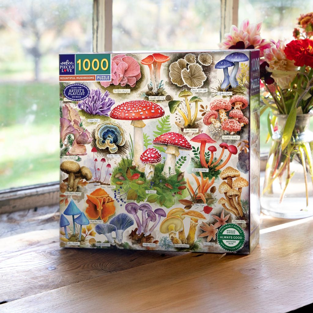 eeBoo 1000 Piece Puzzle - Bountiful Mushrooms
