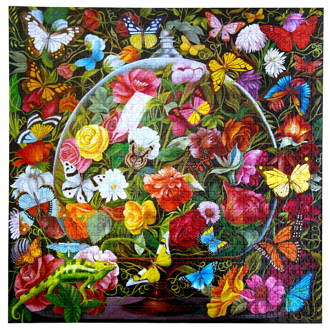 eeBoo 1000 Piece Puzzle - Butterfly Still Life