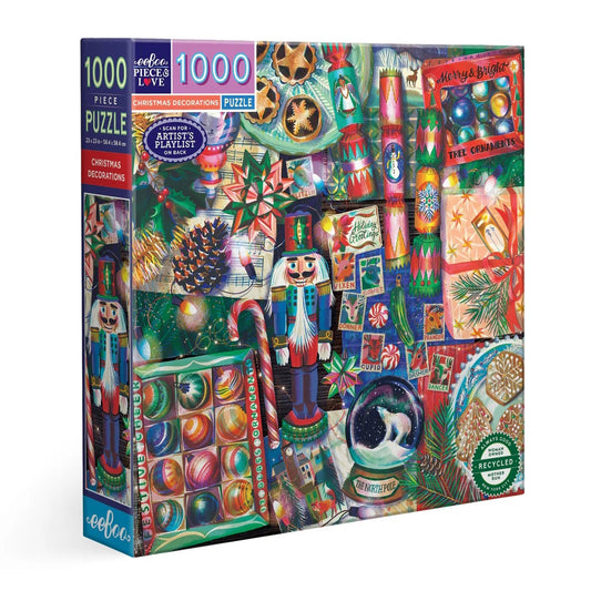 eeBoo 1000 Piece Puzzle - Christmas Decorations