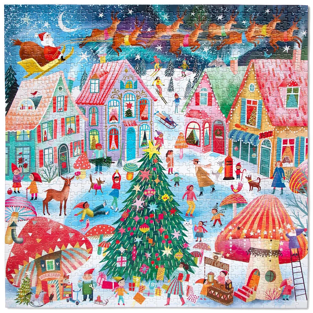 eeBoo 1000 Piece Puzzle - Christmas Flight