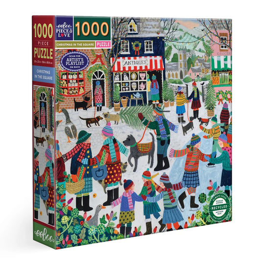 eeBoo 1000 Piece Puzzle - Christmas in the Square