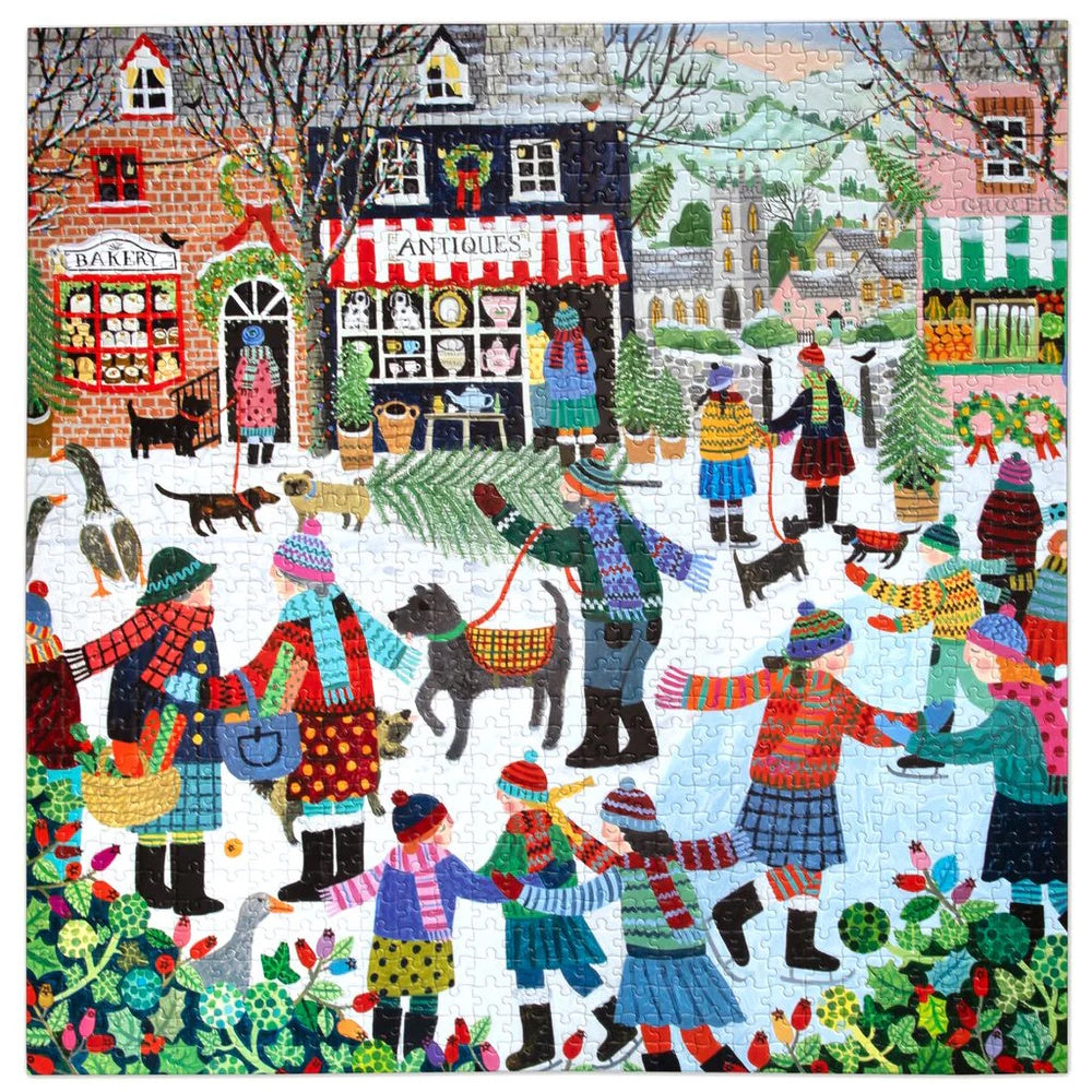 eeBoo 1000 Piece Puzzle - Christmas in the Square
