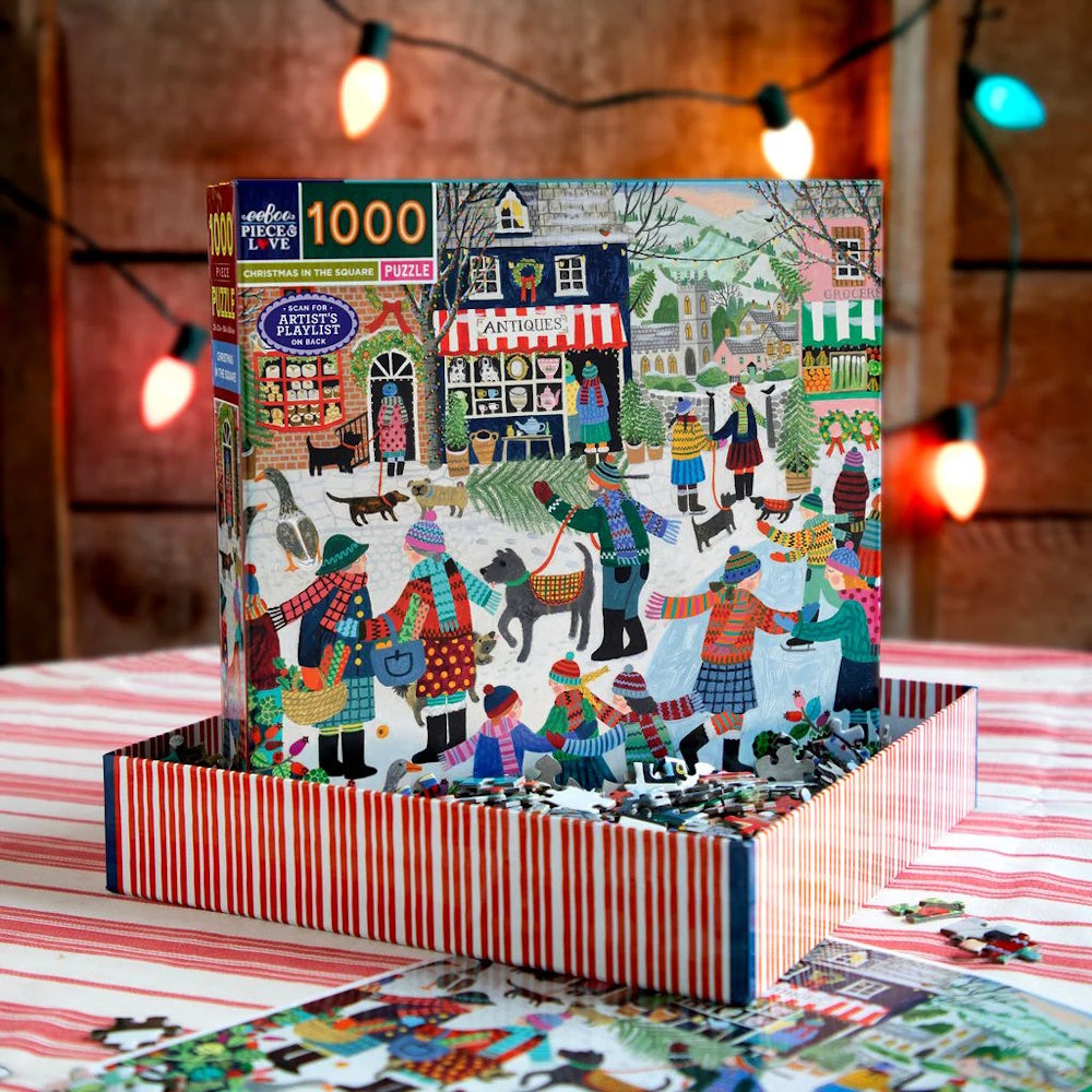 eeBoo 1000 Piece Puzzle - Christmas in the Square