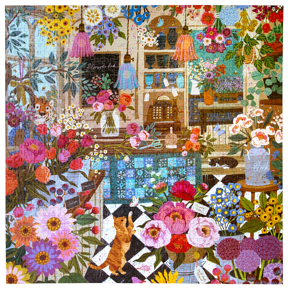 eeBoo 1000 Piece Puzzle - English Flower Shop