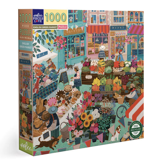 eeBoo 1000 Piece Puzzle - English Green Market