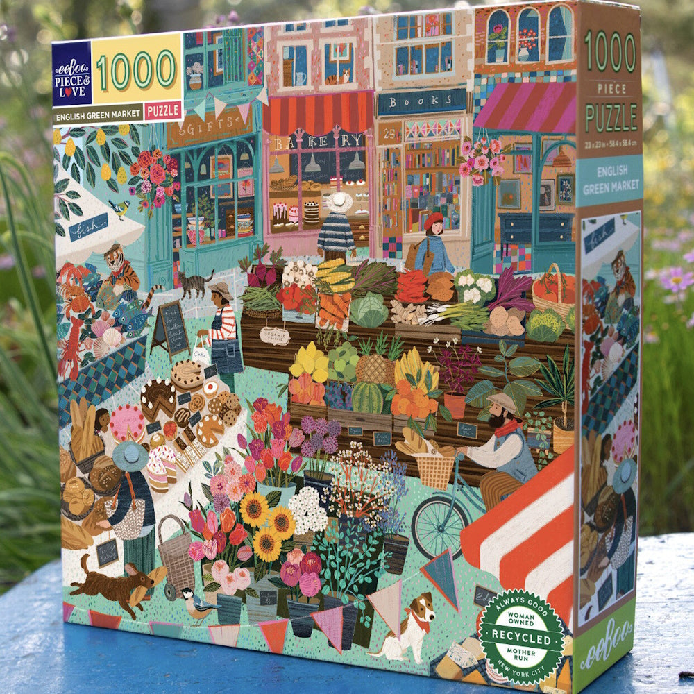 eeBoo 1000 Piece Puzzle - English Green Market