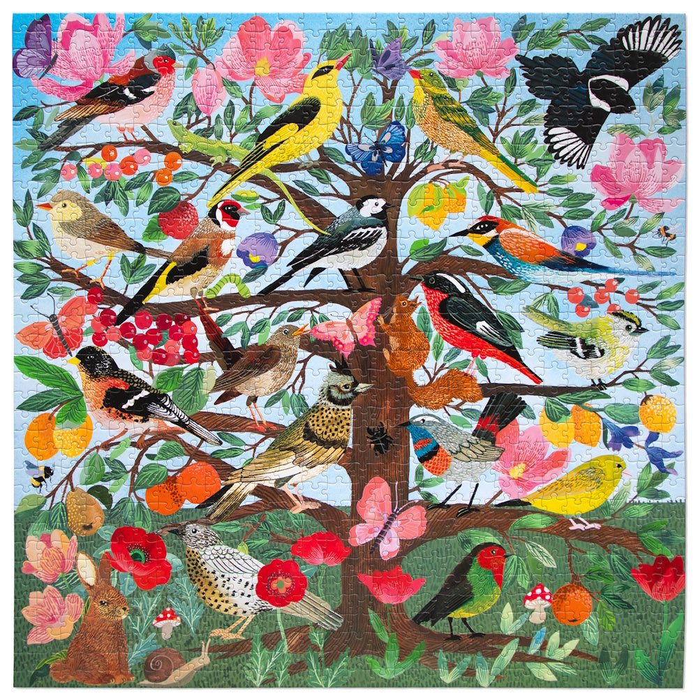 eeBoo 1000 Piece Puzzle - French Medieval Songbirds