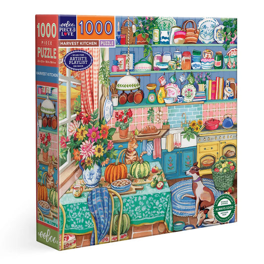 eeBoo 1000 Piece Puzzle - Harvest Kitchen