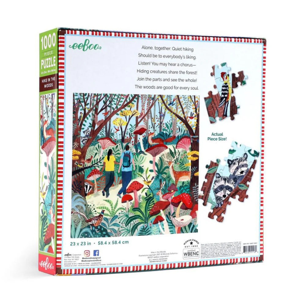 eeBoo 1000 Piece Puzzle - Hike in the Woods
