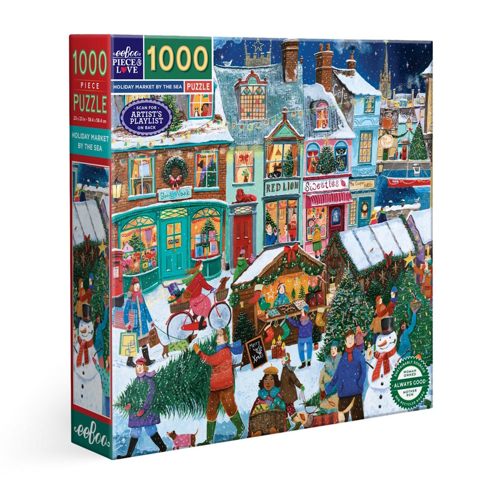 eeBoo 1000 Piece Puzzle - Holiday Market by the Sea