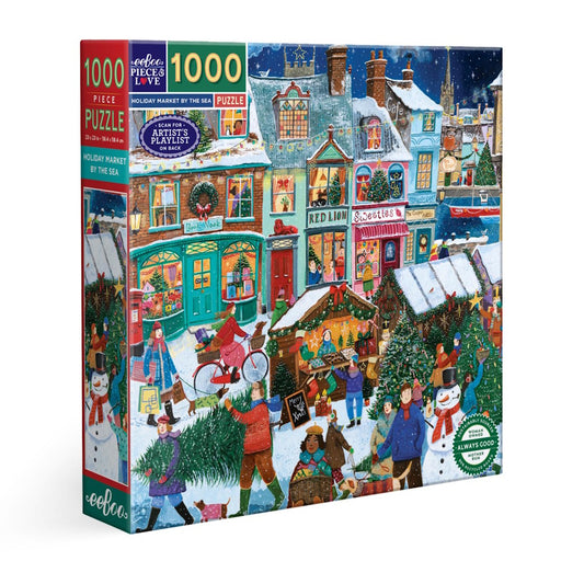 eeBoo 1000 Piece Puzzle - Holiday Market by the Sea
