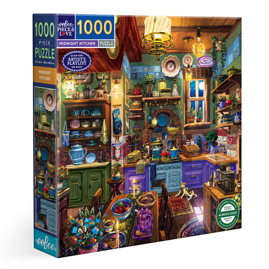 eeBoo 1000 Piece Puzzle - Midnight Kitchen