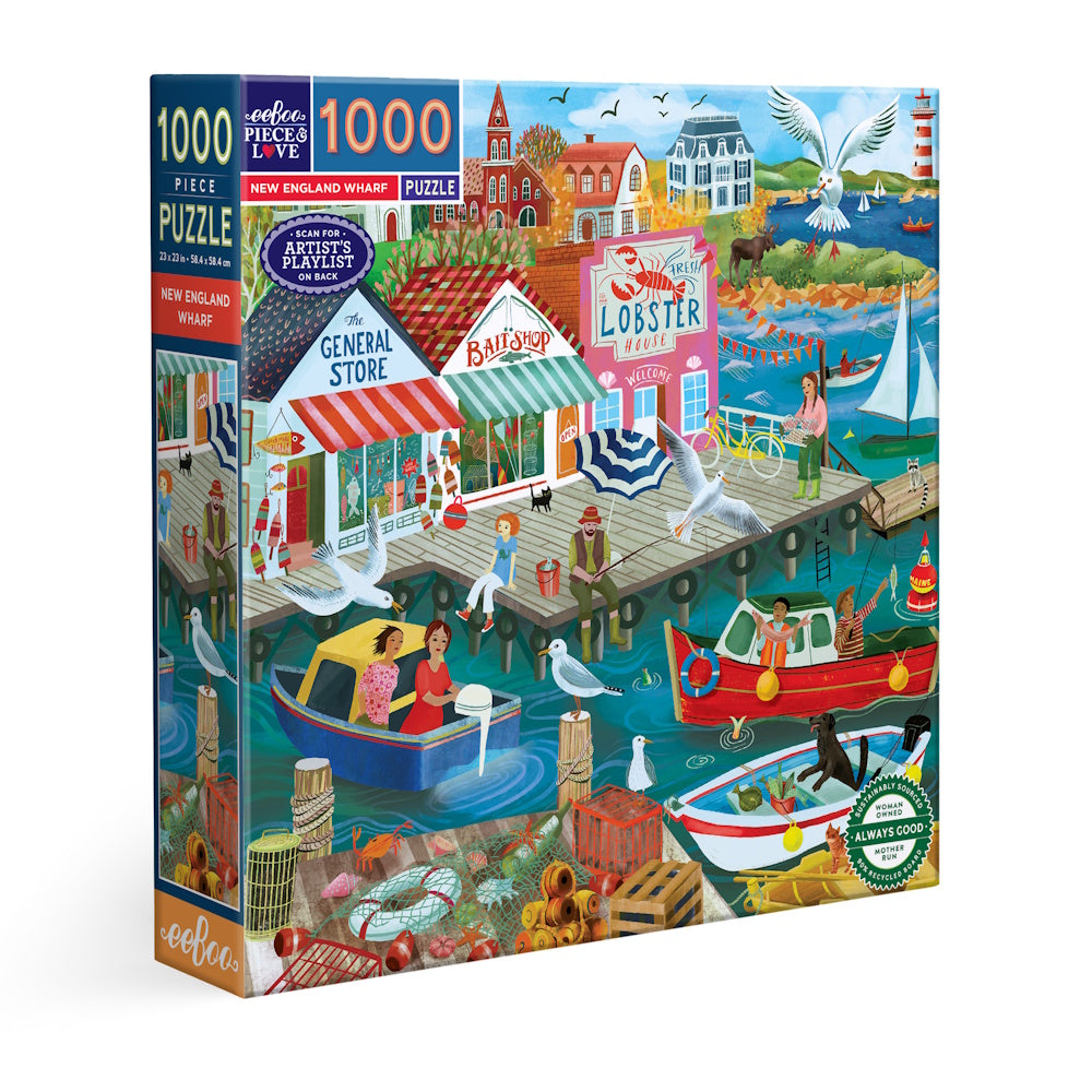 eeBoo 1000 Piece Puzzle - New England Wharf