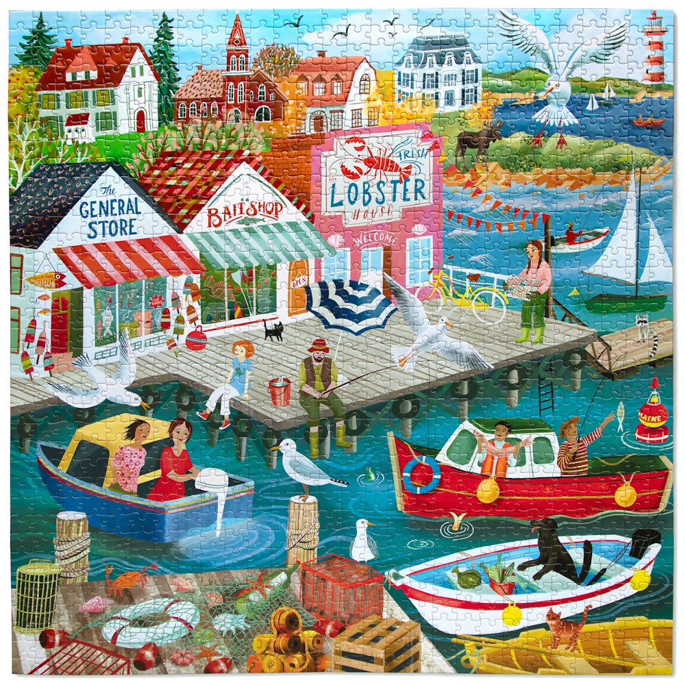 eeBoo 1000 Piece Puzzle - New England Wharf