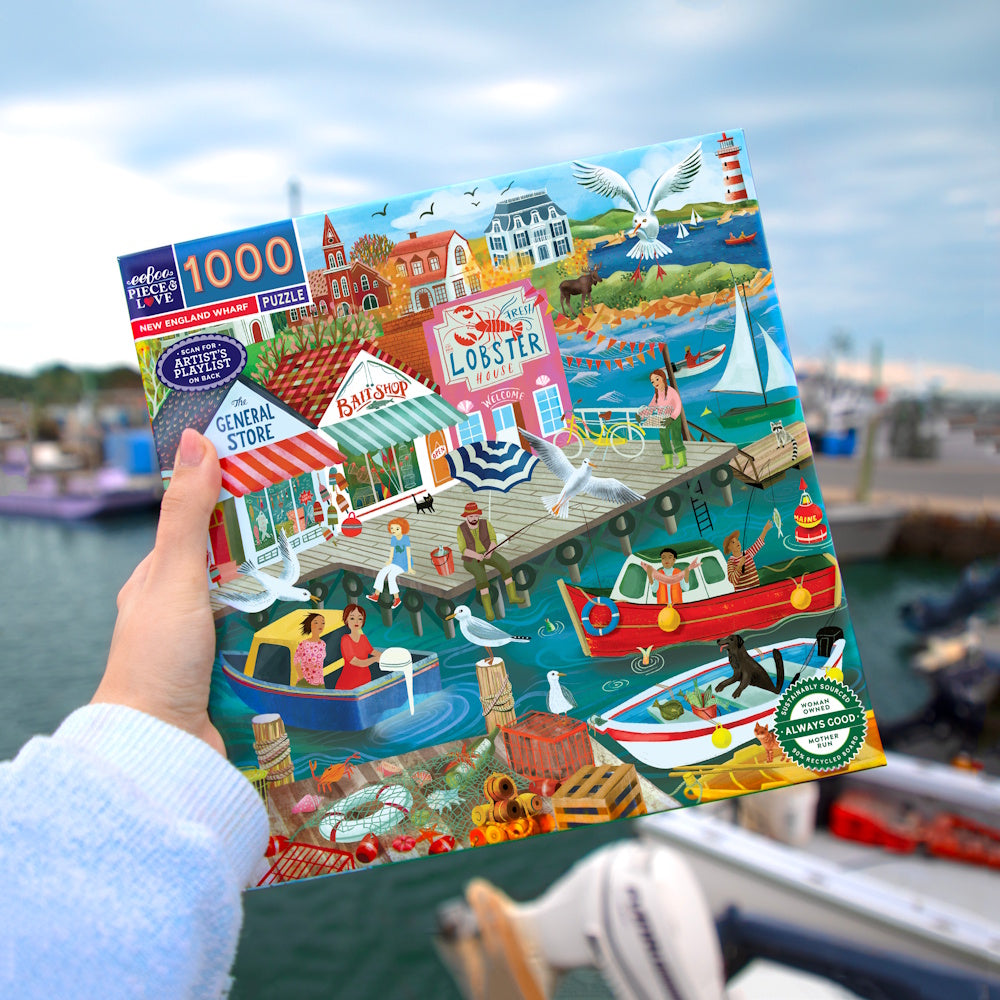 eeBoo 1000 Piece Puzzle - New England Wharf