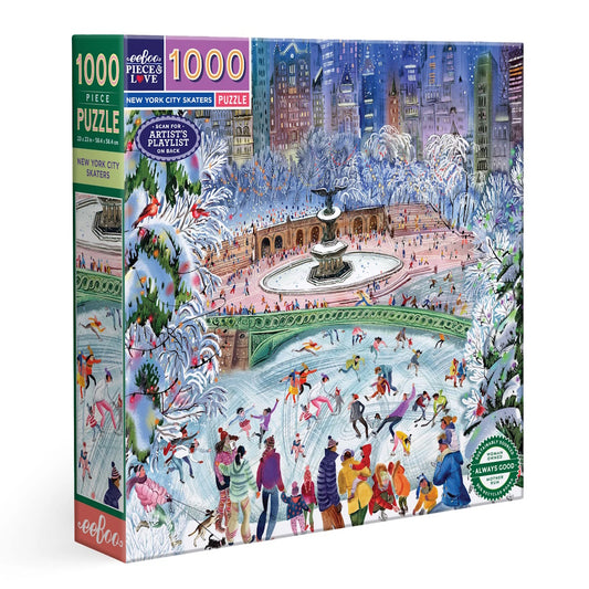eeBoo 1000 Piece Puzzle - New York City Skaters