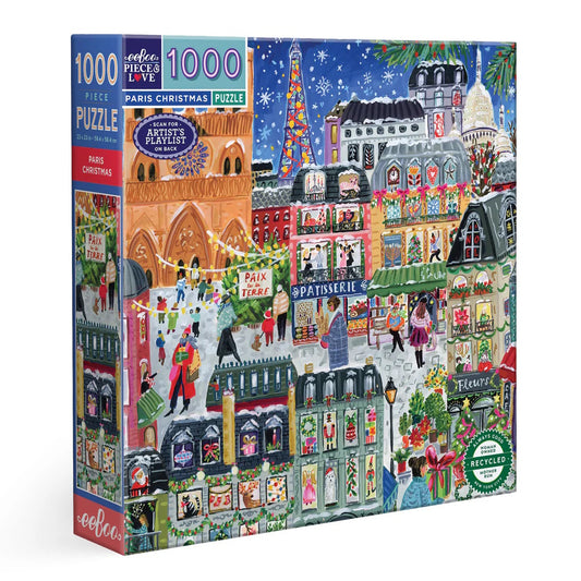 eeBoo 1000 Piece Puzzle - Paris Christmas