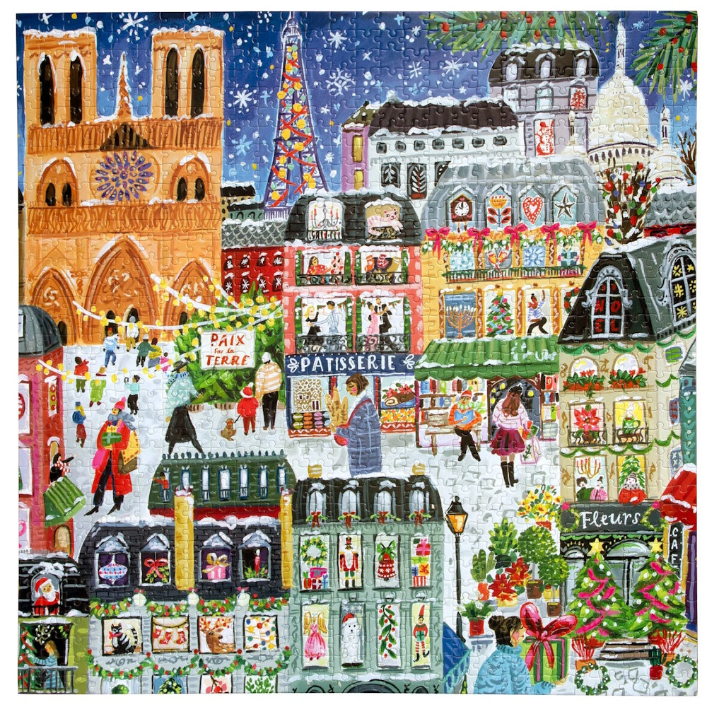 eeBoo 1000 Piece Puzzle - Paris Christmas
