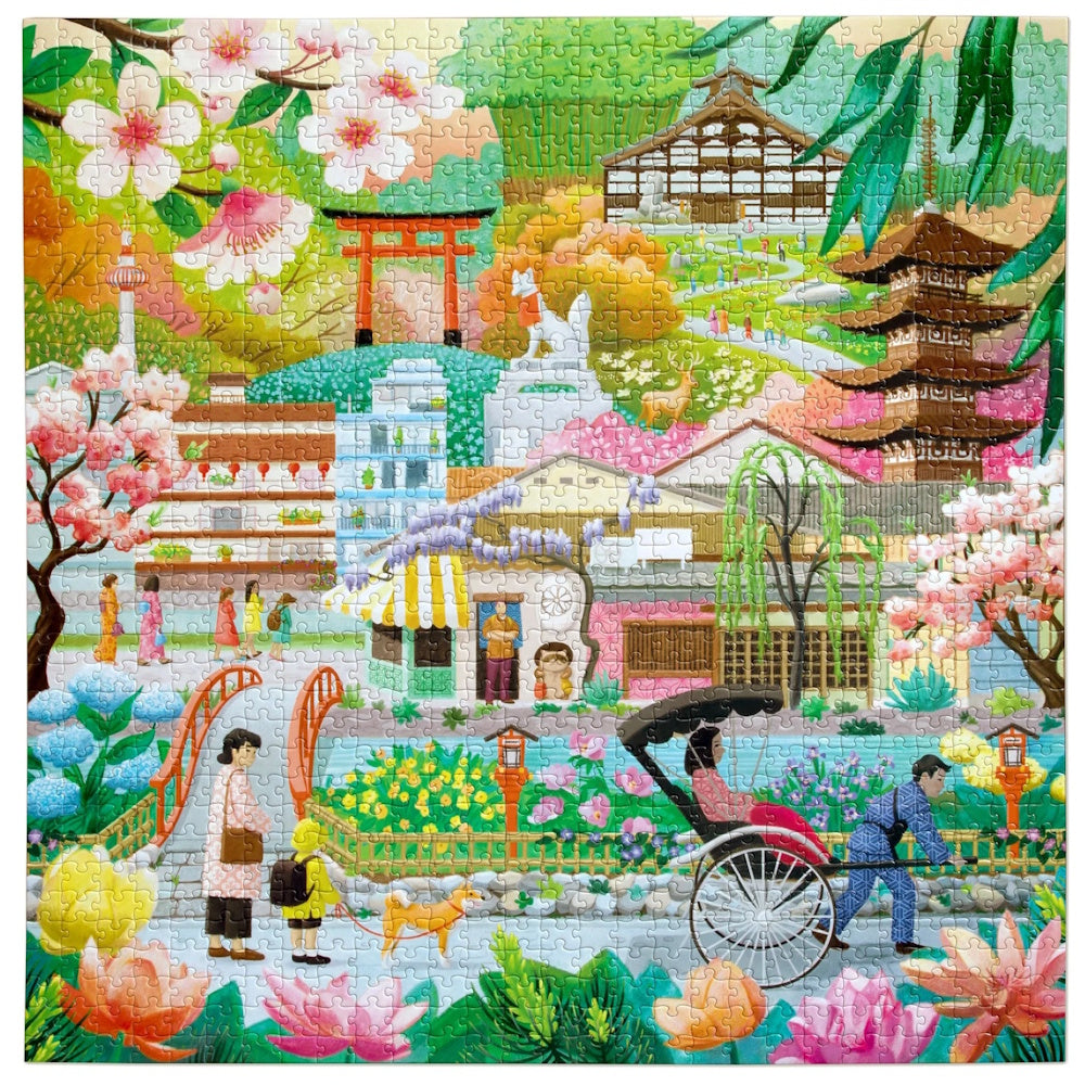 eeBoo 1000 Piece Puzzle - Seasons in Kyoto