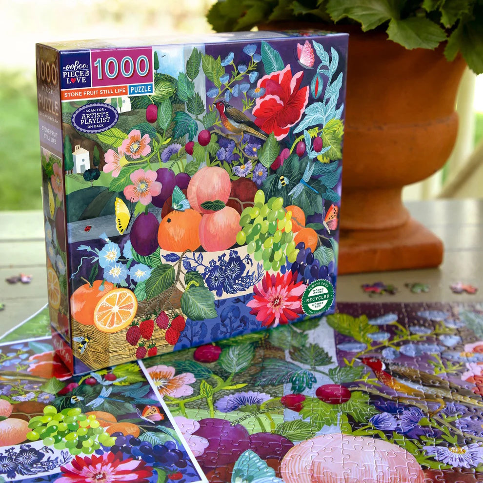 eeBoo 1000 Piece Puzzle - Stone Fruit Still Life