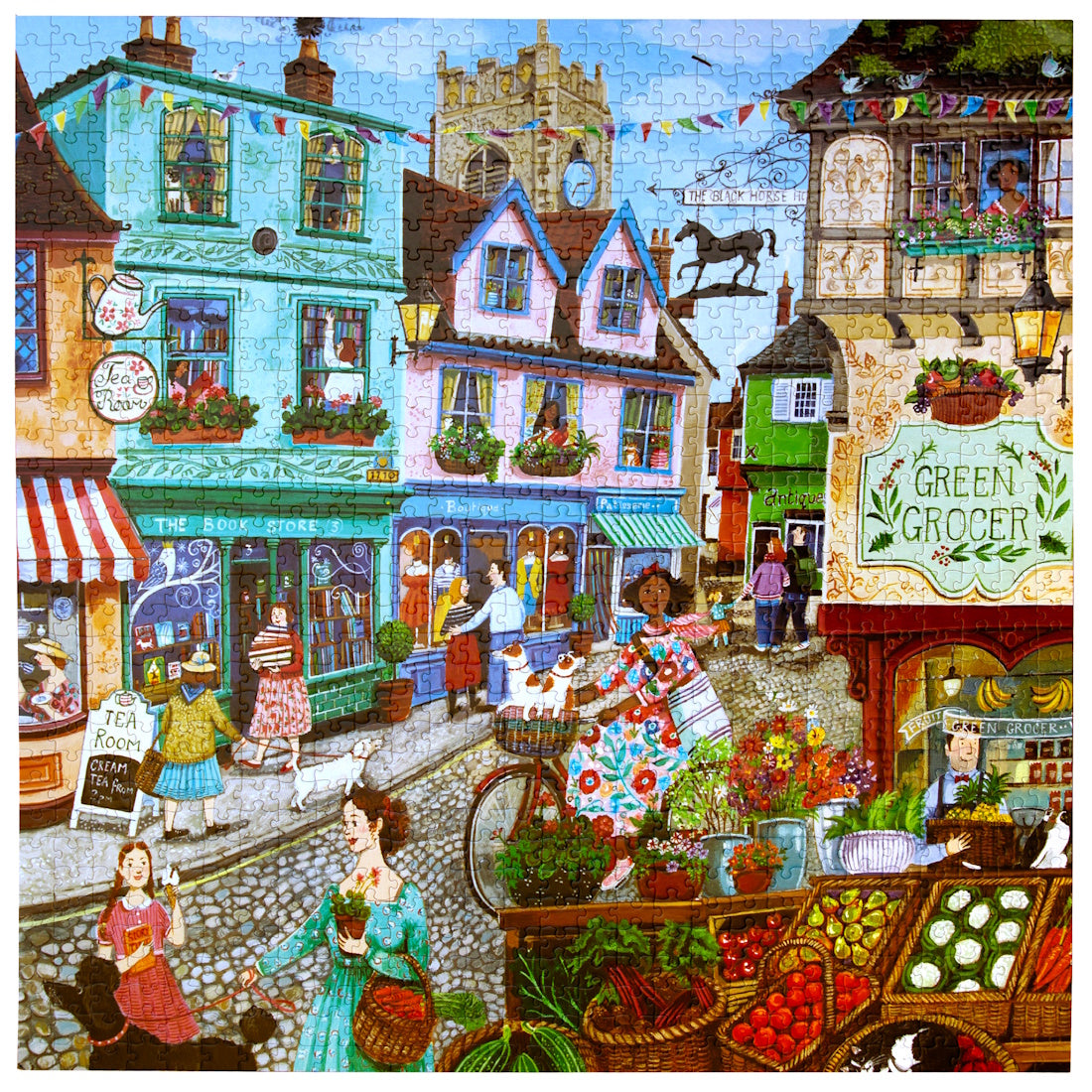 eeBoo 1000 Piece Puzzle - Village by the Sea