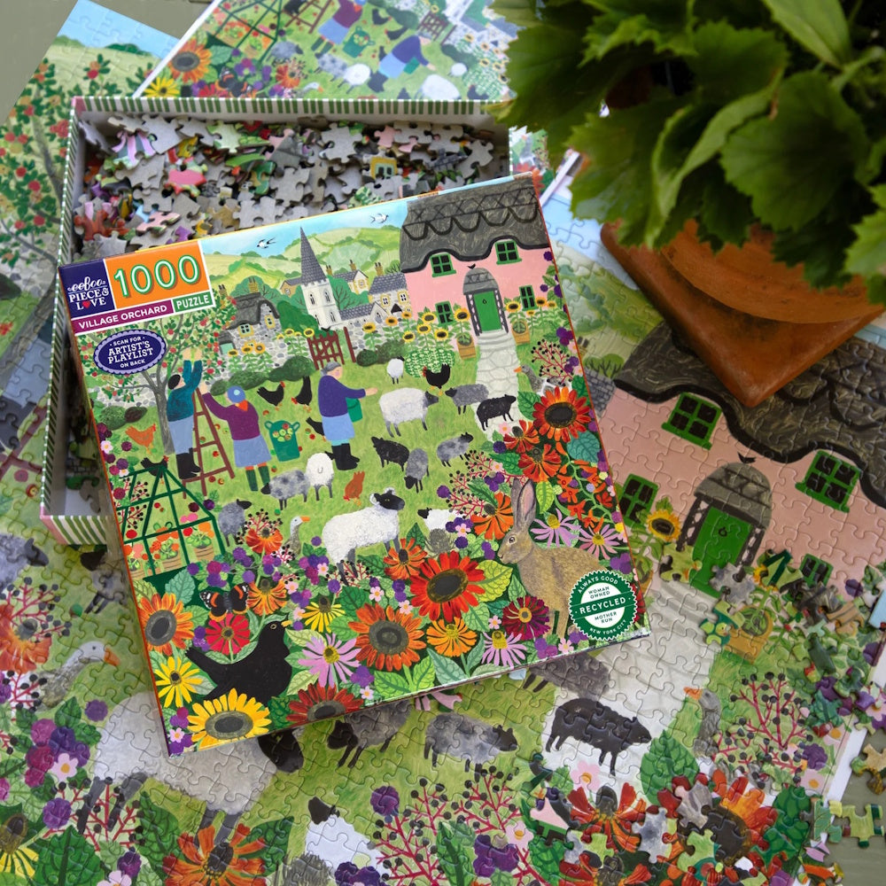 eeBoo 1000 Piece Puzzle - Village Orchard