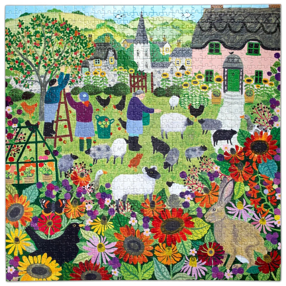 eeBoo 1000 Piece Puzzle - Village Orchard