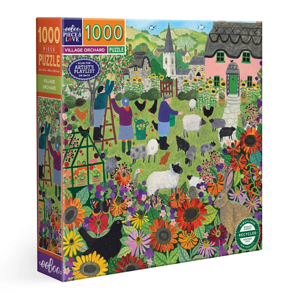 eeBoo 1000 Piece Puzzle - Village Orchard