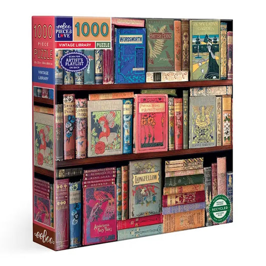 eeBoo 1000 Piece Puzzle - Vintage Library