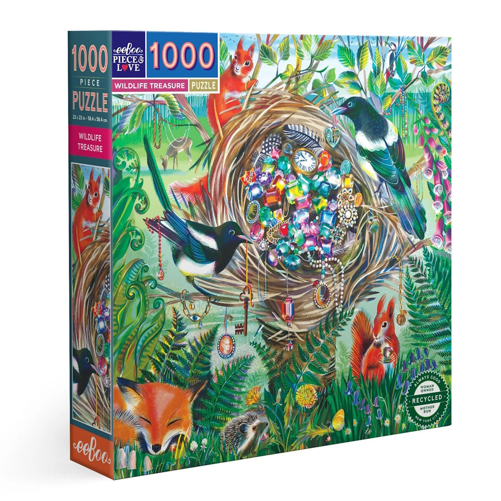 eeBoo 1000 Piece Puzzle - Wildlife Treasure