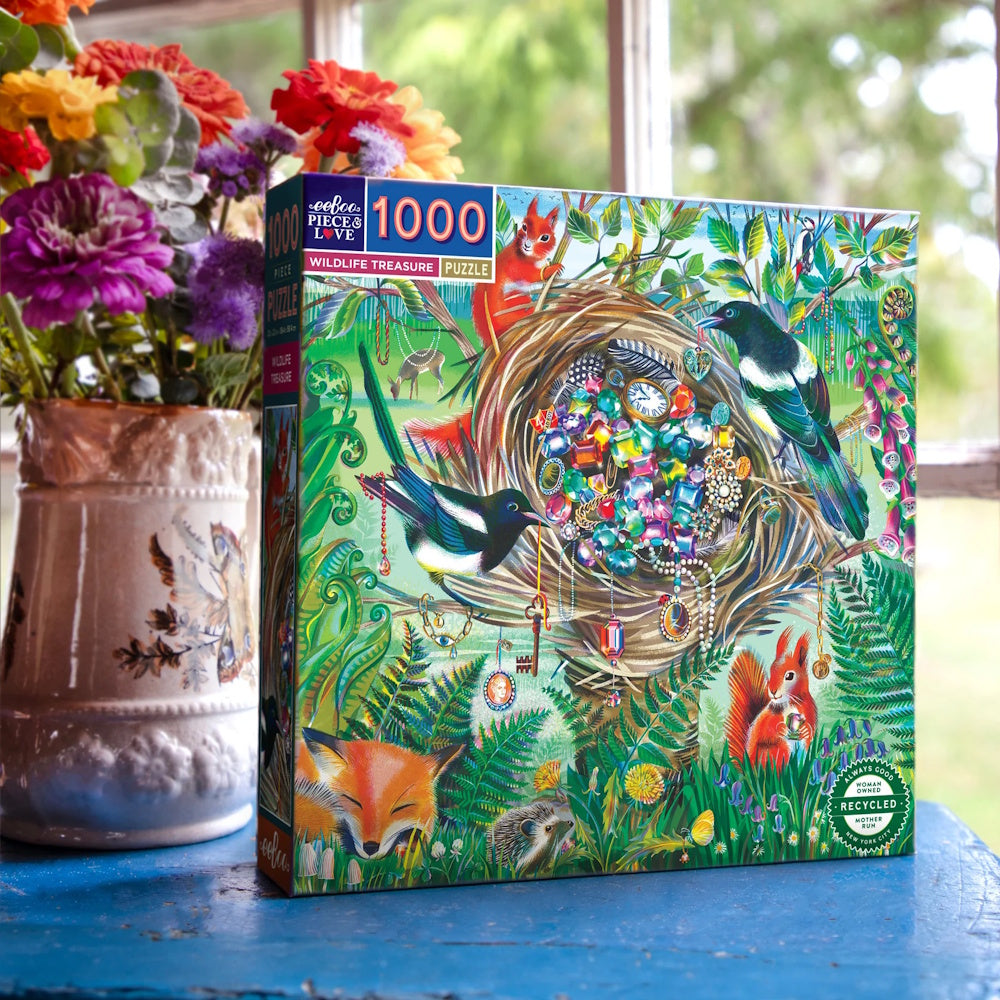 eeBoo 1000 Piece Puzzle - Wildlife Treasure