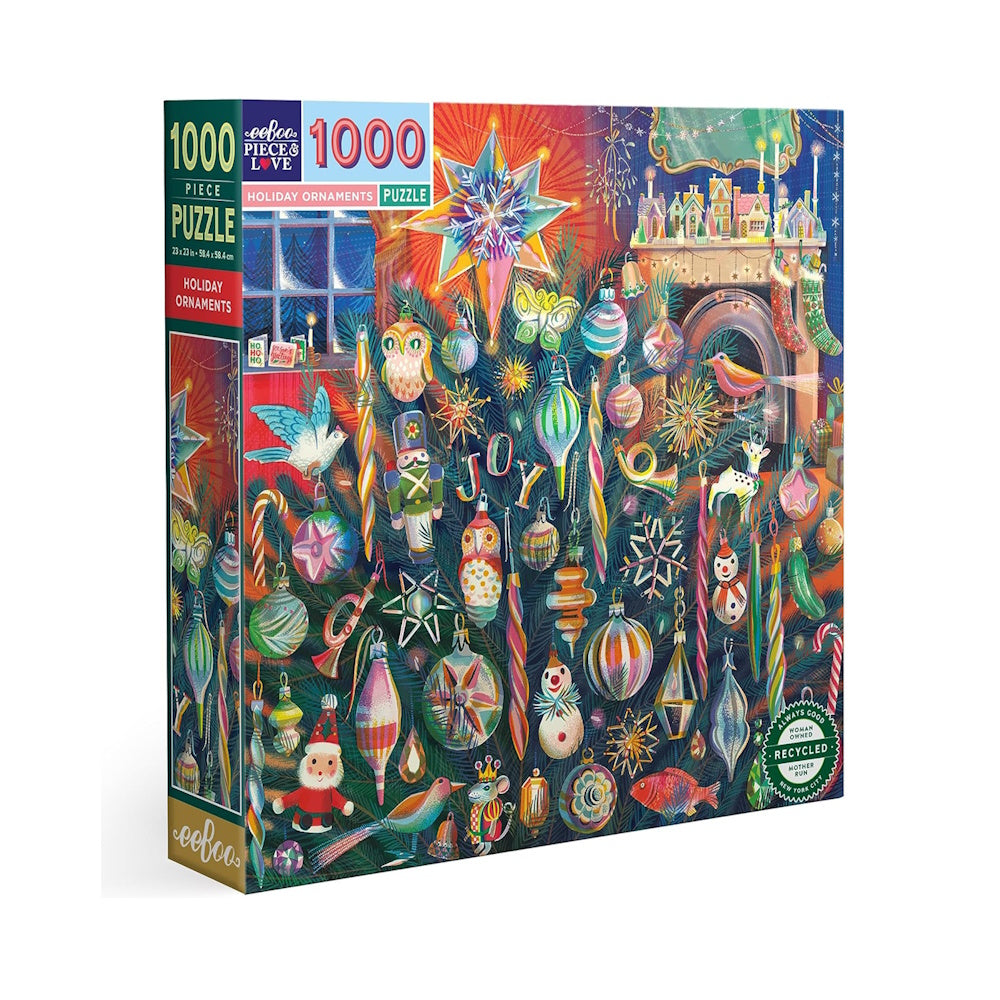 eeBoo Holiday Ornaments 1000 Piece Puzzle