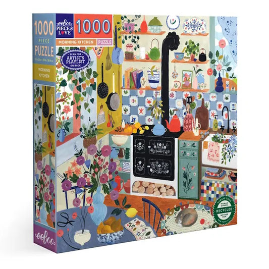 eeBoo 1000 Piece Puzzle - Morning Kitchen