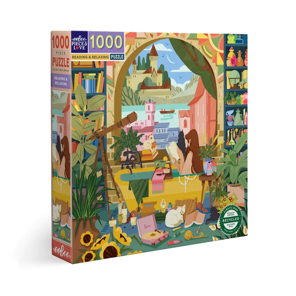eeBoo Reading & Relaxing 1000 Piece Puzzle