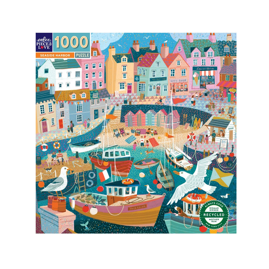 eeBoo Seaside Harbour 1000 Piece Puzzle