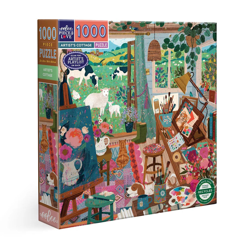 eeBoo 1000 Piece Puzzle - Artist's Cottage