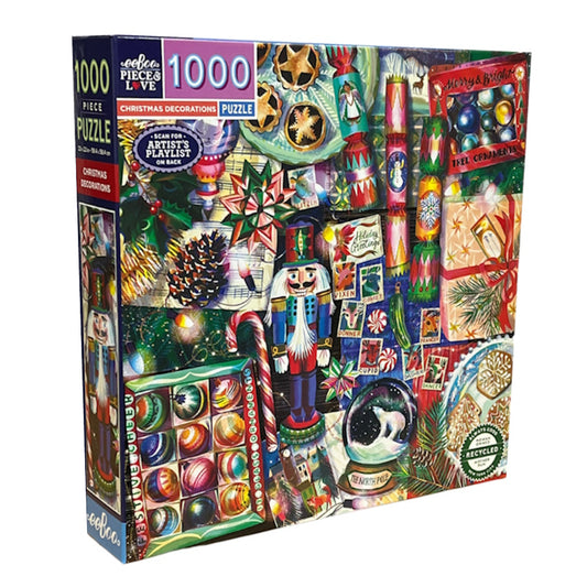 eeBoo 1000 Piece Puzzle - Christmas Decorations