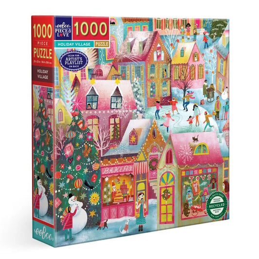 eeBoo 1000 Piece Puzzle - Holiday Village