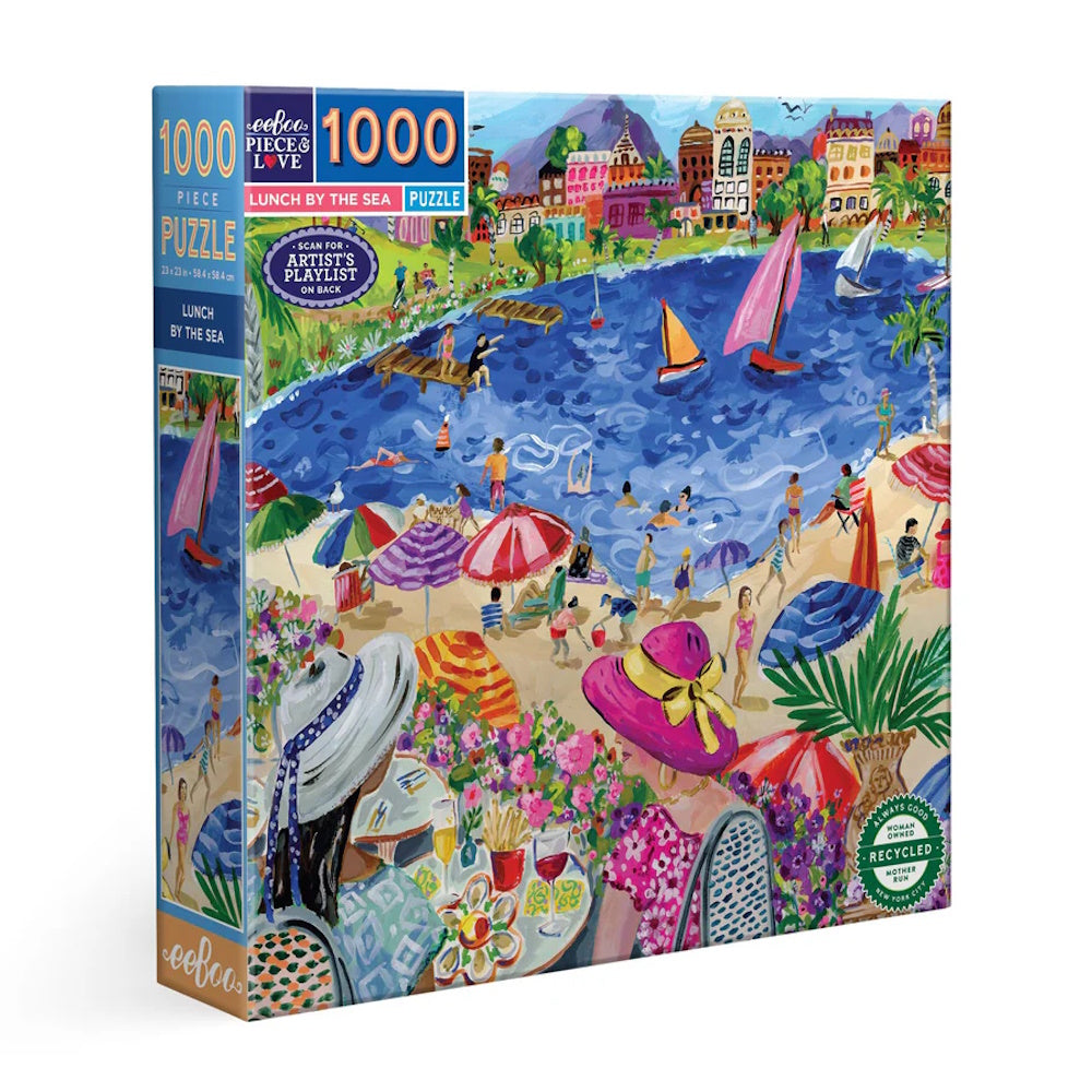 eeBoo 1000 Piece Puzzle - Lunch by the Sea