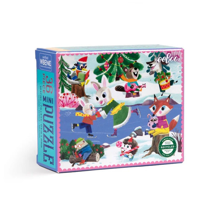 eeBoo Woodland Christmas 36 Piece Mini Puzzle