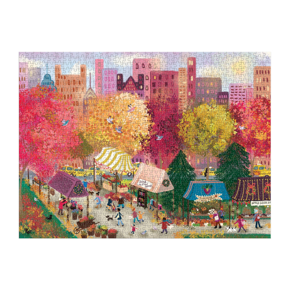 Galison 1000 Piece Jigsaw Puzzle - Autumn at the City Market