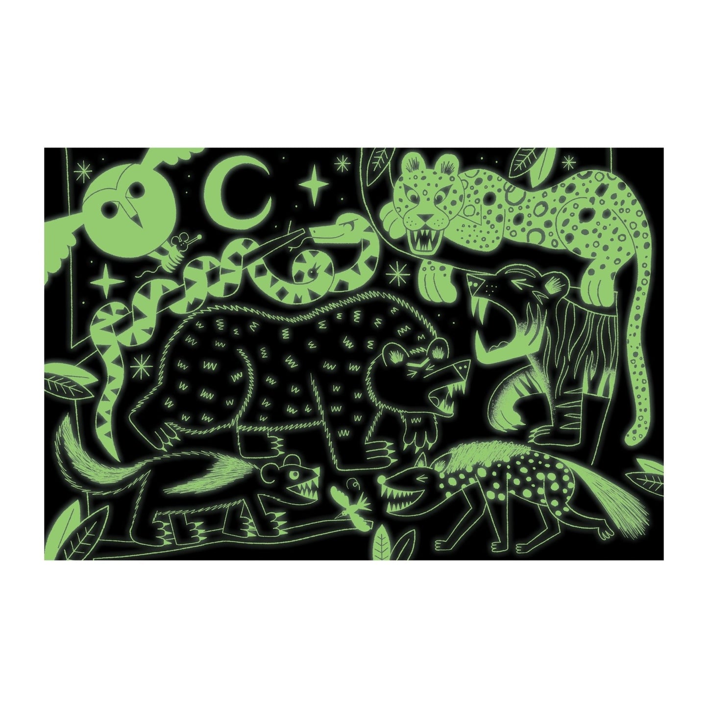 Land Predators 100 Piece Glow in the Dark Puzzle