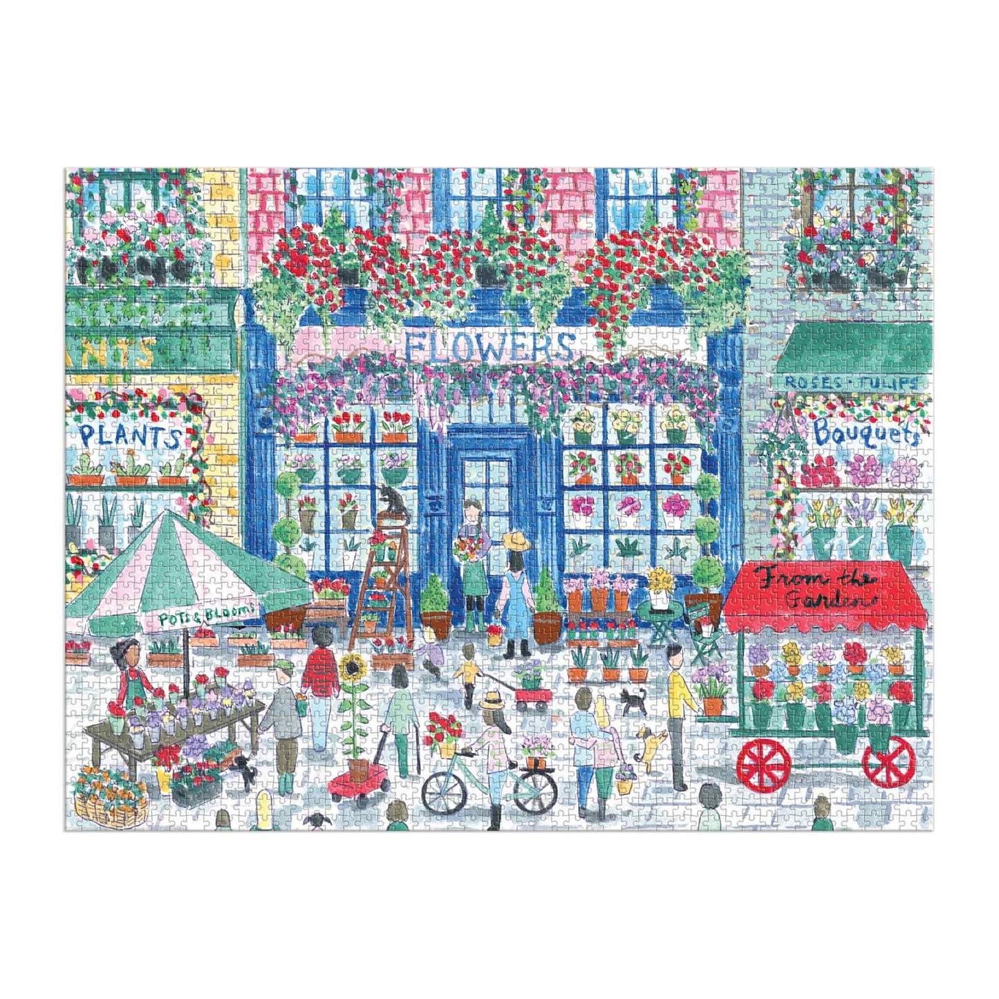 Galison 2000 Piece Jigsaw Puzzle - Michael Storrings Market in Bloom